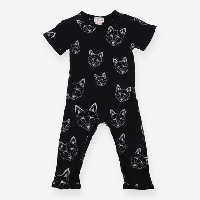 Black Geo Cat Sleepsuit