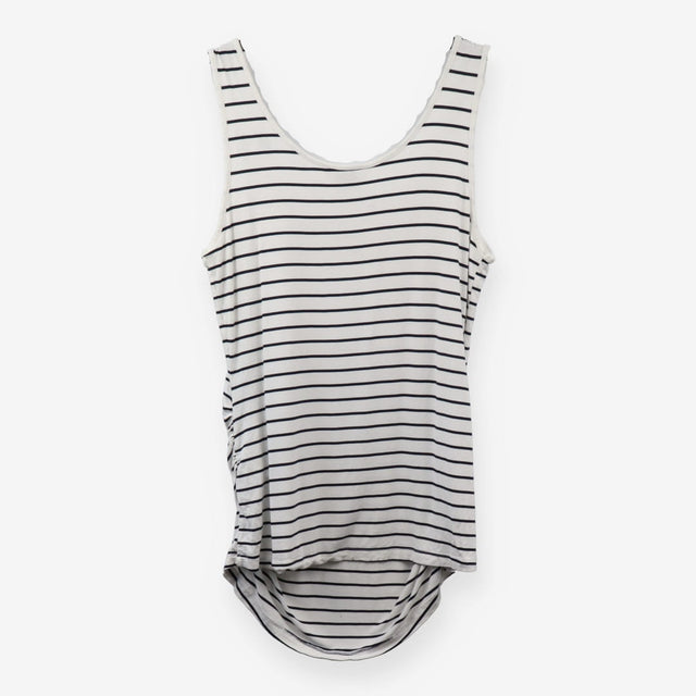 Navy Stripe Maternity Vest Top