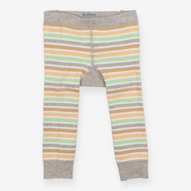 Leggings Knit Grey Striped Cat