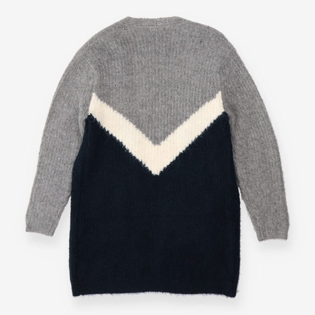Cardigan Grey and Blue Long Line