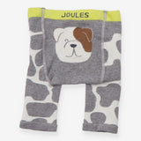 Leggings knit grey animal print dog face