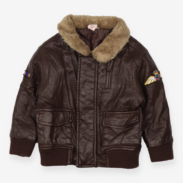 Brown Leather Biker Jacket