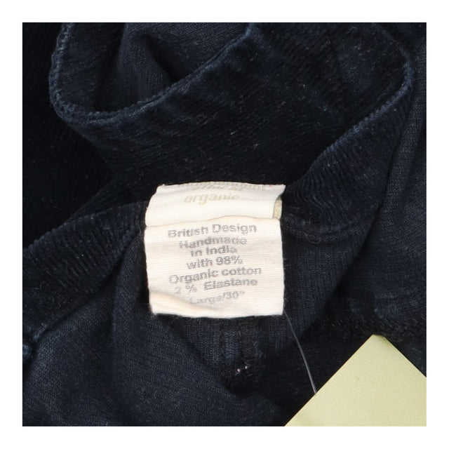 Black Organic Cotton Tie Strap Dungarees