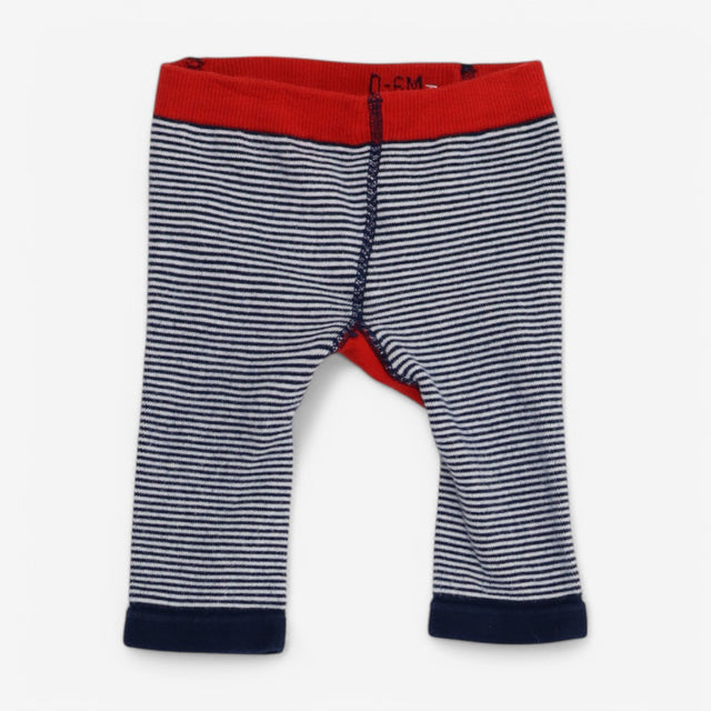 Knit Leggings navy stripe smart dino