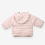 Baby pink puffer coat