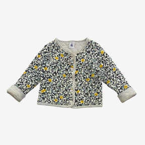 Silver and black berries quilted jacket
