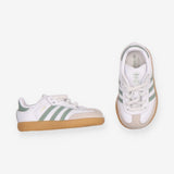 Adidas White and Green Samba Trainers