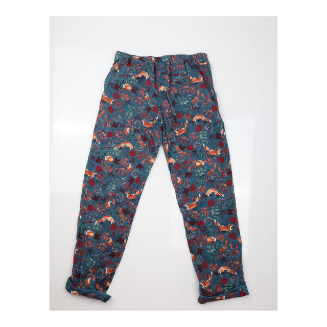 Pyjama Bottoms Blue Fox Print Cotton