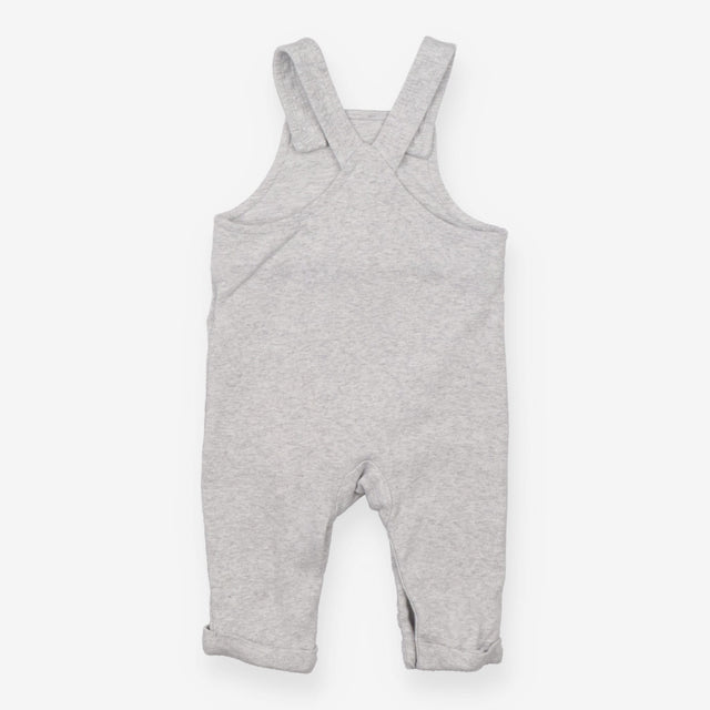Dungarees grey colour block hedgehog