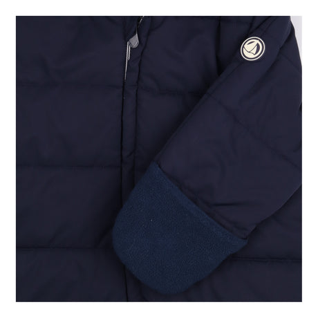 Pramsuit Navy Fleece Lined Striped Hood