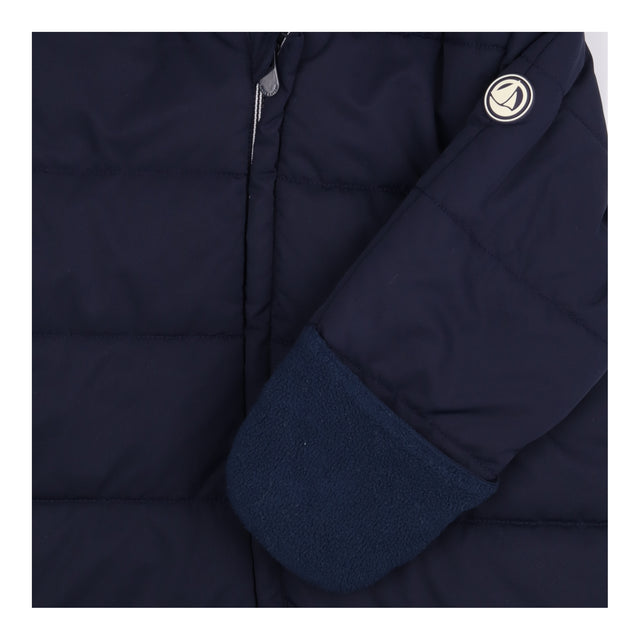 Pramsuit Navy Fleece Lined Striped Hood