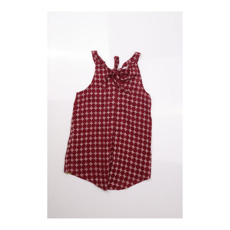 Floral Print Sleeveless Top Firebrick Red