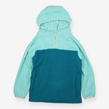 Blue and Green hooded fleece