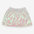 Sequin Skirt Silver Waistband