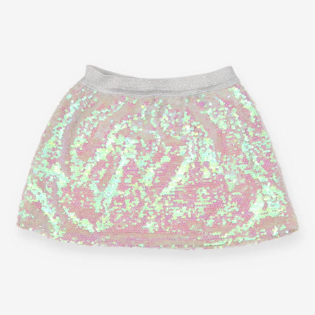 Sequin Skirt Silver Waistband