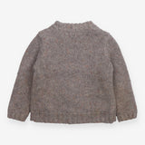 Cardigan knit grey fleece lining