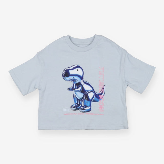 T-Shirt Blue Future Icon Balloon Dinosaur