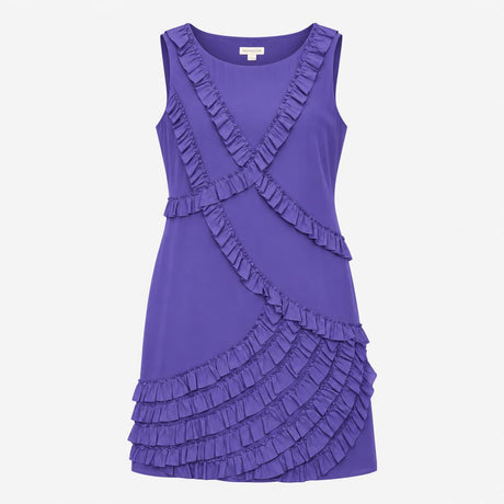 Dress Monsoon Tiered Ruffle Sleeveless Shift Knee 