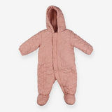 Pramsuit pink cloud stitching 