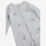 Sleepsuit Blue Velour Elephants