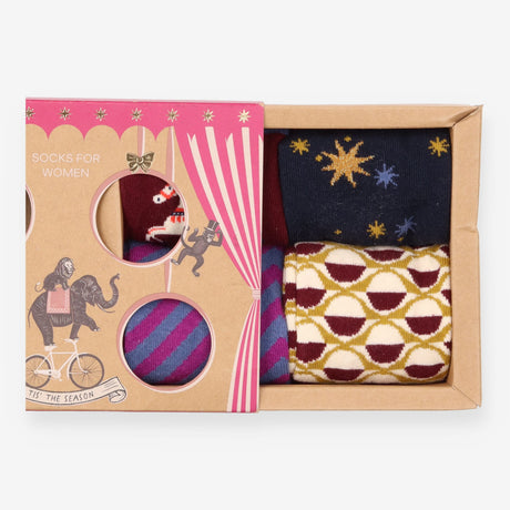 Ankle Socks 4 Pack Organic Cotton Circus Gift Set 