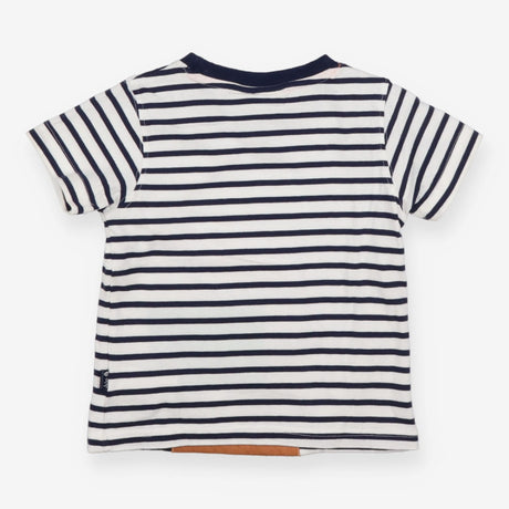 Tee SS white navy stripe walrus sunglasses