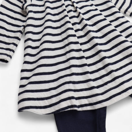 Navy Striped Romper Dress
