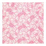 White and Pink Embroidered Floral Puff Sleeve Mini