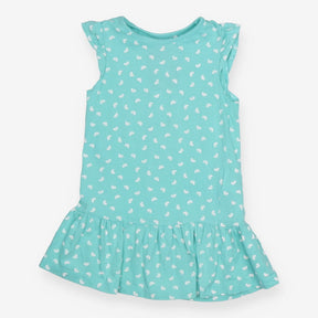 Green butterflies dress