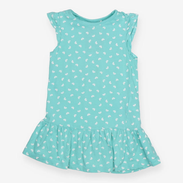 Green butterflies dress