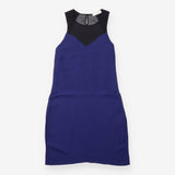 Dress Navy Sheer Black Yoke Layered M