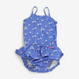 Swimming Costume Blue Daisies