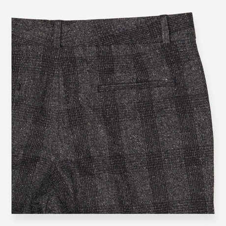 Grey Tweed Straight Leg Trousers
