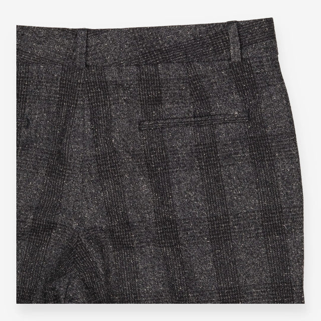 Grey Tweed Straight Leg Trousers