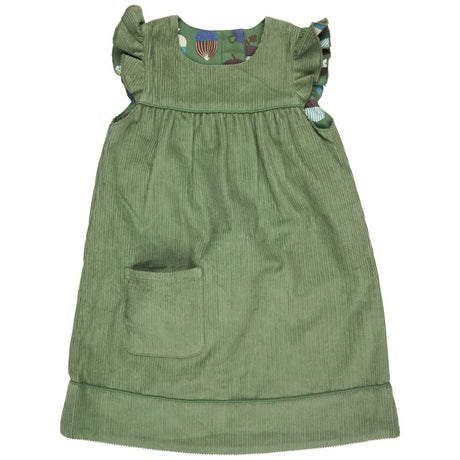 Winter shift dress (reversible), green