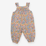 Cord Dungaree with Floral pattern 