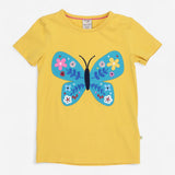 T-shirt Yellow Butterfly Applique