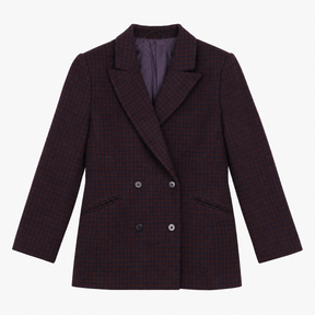 Blazer Rust Navy Check Tailored