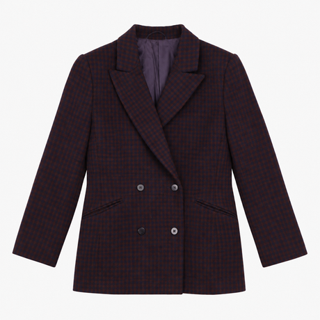Blazer Rust Navy Check Tailored