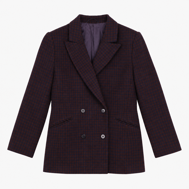 Blazer Rust Navy Check Tailored