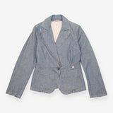 Paul Smith Pink Made in Italy Denim Blazer Jacket 