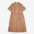 TOAST Red Green Floral Print Cotton Short Sleeve S
