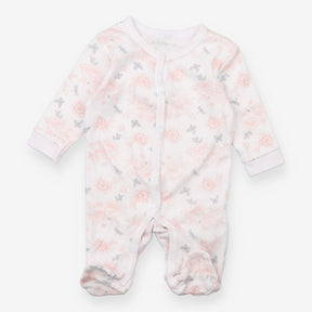 White Roses Sleepsuit - Rock A Bye Baby Boutique
