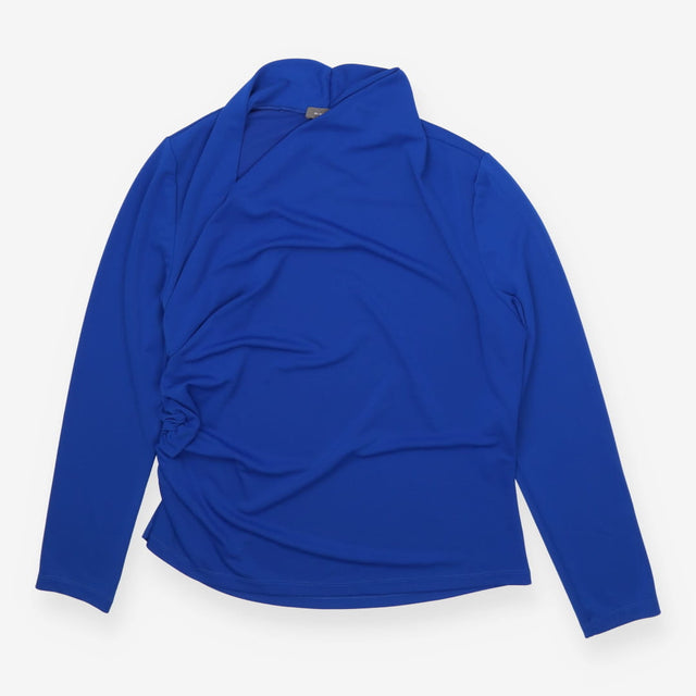 Long Sleeve Asymmetric Top, Cobalt Blue