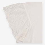 Peplum Top White Broderie Anglaise Flutter Sleeve