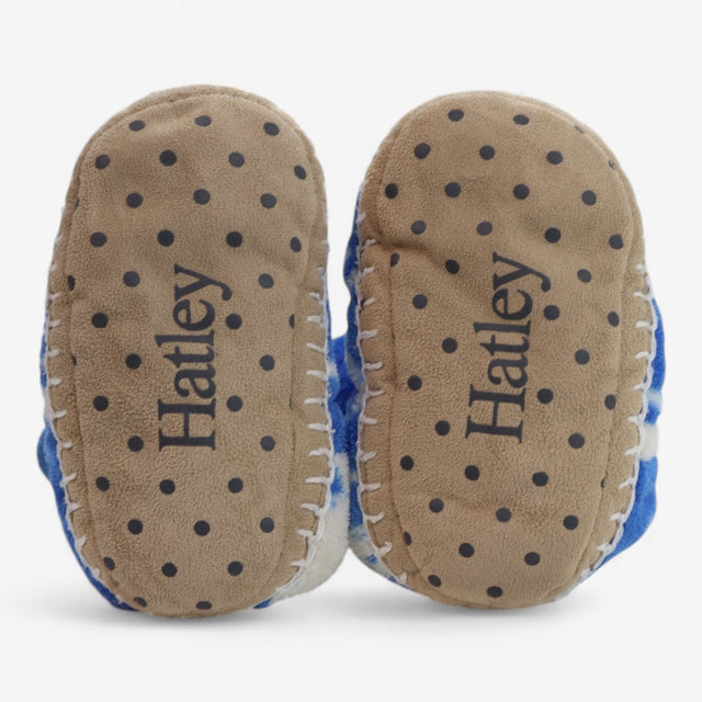 Slippers Blue with White Dinosaurs Size 8-10