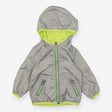 Reversable zip jacket grey and lime green