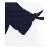 Jumpsuit Navy Utility Button Front Tie Waist