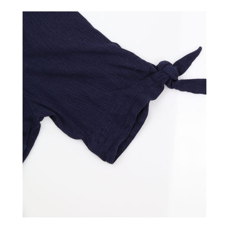 Jumpsuit Navy Utility Button Front Tie Waist