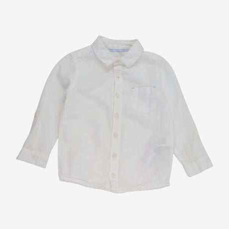 Shirt Long Sleeve White Cotton 